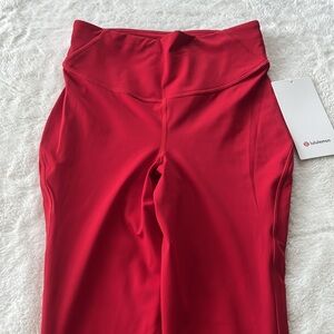 Lululemon Base Pace HR Tight 25”, Size 6. Color Dark Red NWT